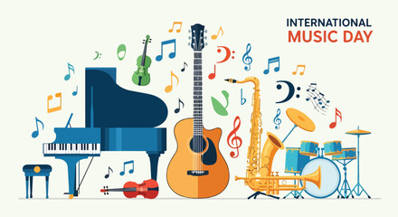 Musical instruments celebrate International Music Day © Kuisdi