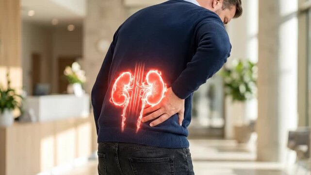 Internal organ ailment: human kidney, suffer disease, acute pain, medical problem, body discomfort, health issue, disease symptom, vital organ, urgent care, chronic condition, organ failure.