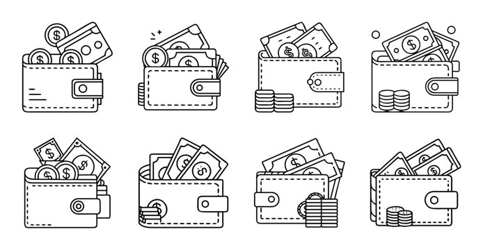 Flat icons of houses with different activities - Simple vector icons showing stylized houses with varied daily activities inside.