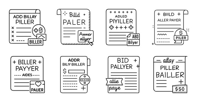 Bitmoji style mail delivery notification icons - Colorful Bitmoji inspired icons showing mail delivery notifications in various playful styles for digital use.