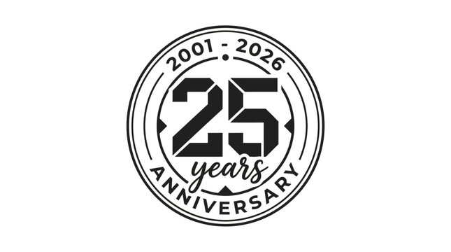 25th anniversary logo with years 2001 to 2026.
