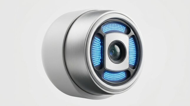 computer vision scanner, intelligent object recognition device, isolated on white background