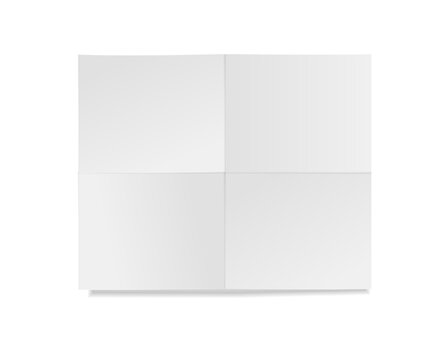 Blank Vector mock up featuring clean white pages, realistic 3D rendering with soft shadows ideal for showcasing custom cover artwork and branding materials.