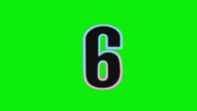 High quality 4K number footage on green screen background with fluid movement. The green elements are clearly separated for professional keying and video editing.