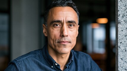 Fototapeta premium Paycheck Stress Middle Aged Moroccan Man Tired Calm