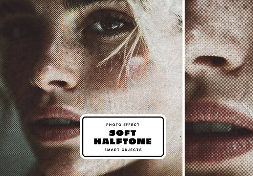 Soft Halftone Photo Effect For Poster And Social Media Design