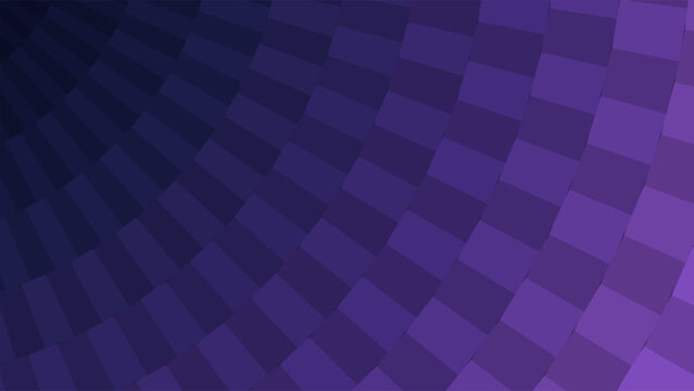 Abstract Concentric Radial Curved Geometric Shapes Tiles Vector Background with Indigo Blue and Violet Gradient