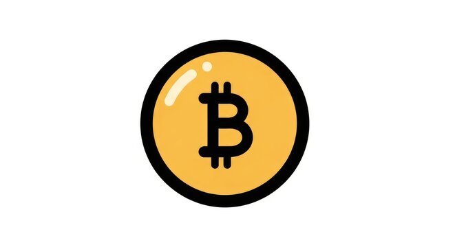 Bitcoin cryptocurrency logo icon symbol.