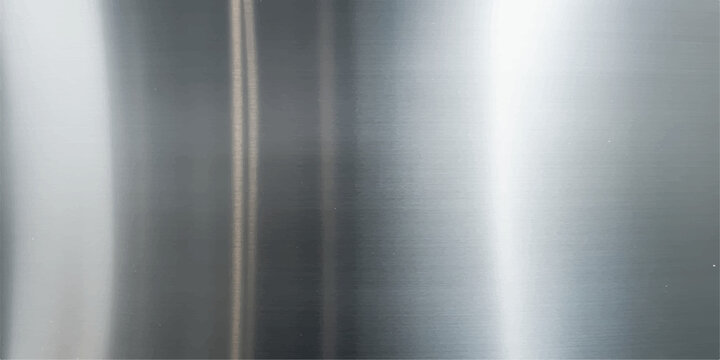 A detailed close-up of a brushed stainless steel surface, showcasing its metallic sheen and fine parallel lines, conveying a sense of modern industrial design and sleekness.