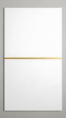 Fototapeta premium Two blank white sheets of paper held together by a yellow rubber band.