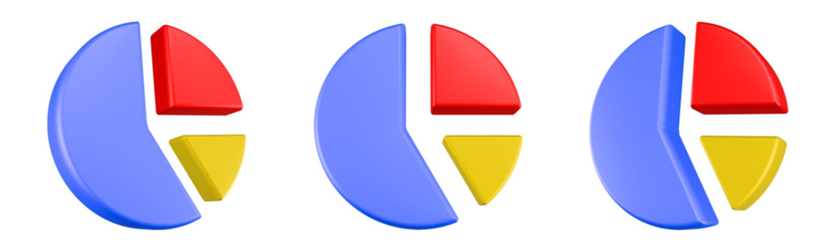 pie chart icon 3d render