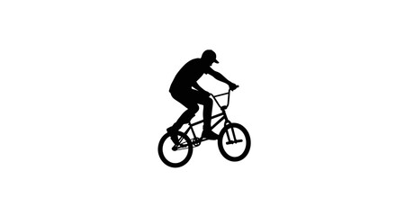 Obraz premium Man Riding a Bicycle Fast 2.