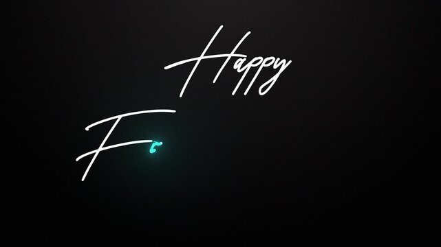 Happy Father's Day Neon Text: Happy Father's Day written in elegant, glowing neon script on a dark background, perfect for a greeting card or social media post.