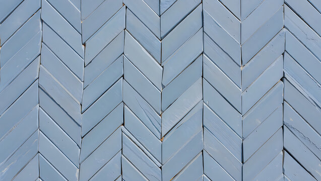 Dusty Blue Herringbone Tiled Surface Texture for Modern Interior Design