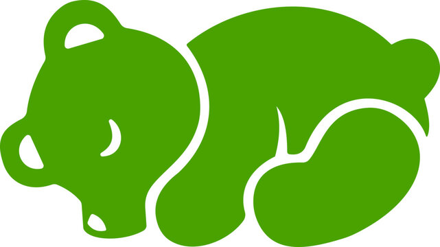 Teddy bear vector icon featuring cute toy bear symbols in solid and outline design isolated on transparent background for kids nursery themes
