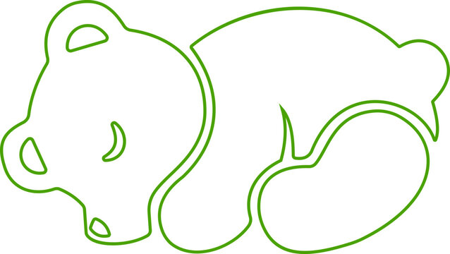 Teddy bear vector icon featuring cute toy bear symbols in solid and outline design isolated on transparent background for kids nursery themes