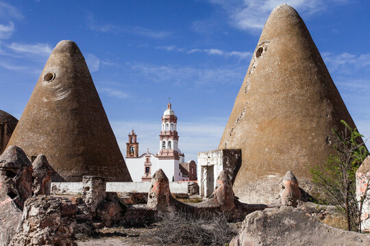 Old Clay Ovens for Baking Agave for Mezcal