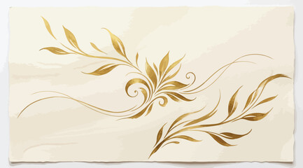 Obraz premium Elegant gold floral flourish design