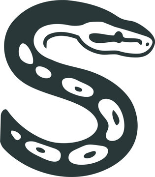 illustration of a snake's initials