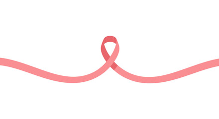 Naklejka premium Pink ribbon awareness symbol for breast cancer.