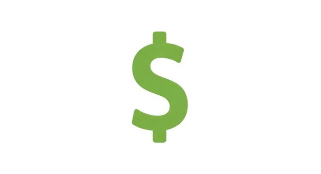 Green dollar sign currency symbol money.