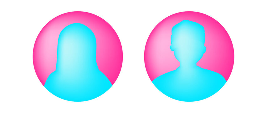 Vector flat 3D illustration. Avatar, user profile, face icon, gender neutral silhouette, profile picture. Suitable for social media profiles, icons, splash screens and as a template.