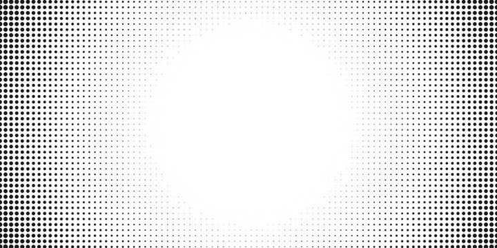 Vector canvas with perforation shade screenprinting for grid speck gritty. Retro gradient background with a circle halftone texture overlay. Superhero polka particles and dots pattern