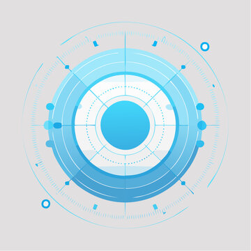 Abstract Futuristic Circular Interface with Blue Gradients