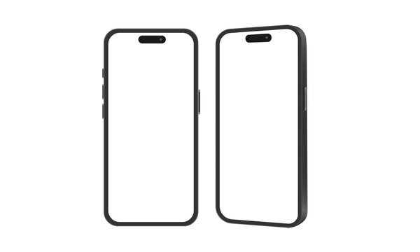 スマートフォンのフレーム正面とななめ向き