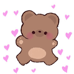 Fototapeta premium teddy bear with heart