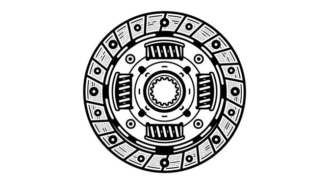 Mechanical Gear Wheel Closeup.