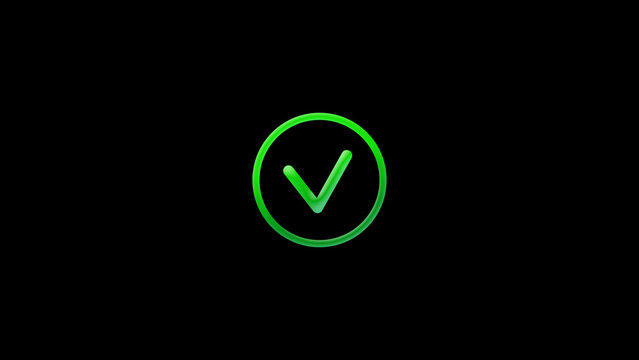 Check Action Icon - Professional clean check icon button animation with polished UI motion for social media videos, app promos and branded digital content