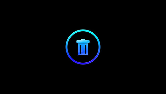 Delete Action Icon - Professional clean delete icon button animation with polished UI motion for social media videos, app promos and branded digital content
