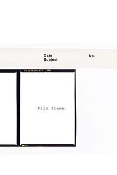 120 film Medium format color film frame.With white space.
