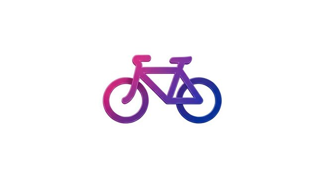 Colorful bicycle logo on white background.