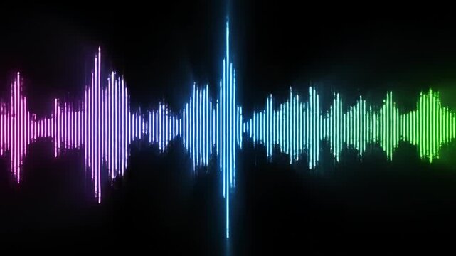 Colorful sound wave animation