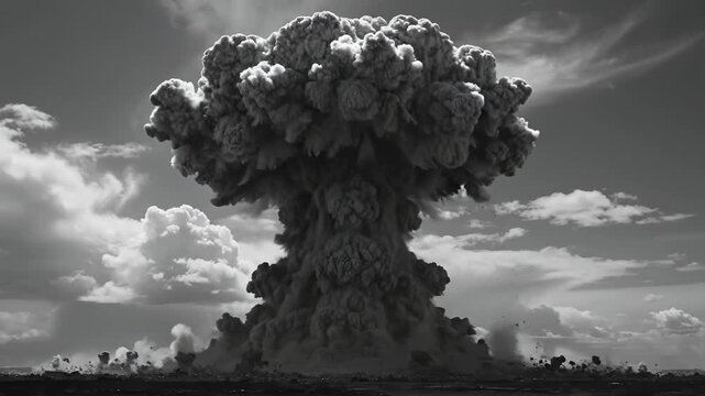 Nuclear explosion mushroom cloud