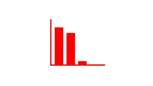 Red Bar Chart Declining Trend Data Analysis Business Growth.