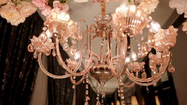 Tackin Shot of Rose Gold Chandelier