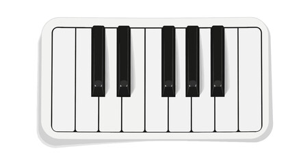 Fototapeta premium Closeup of white electronic piano keyboard.
