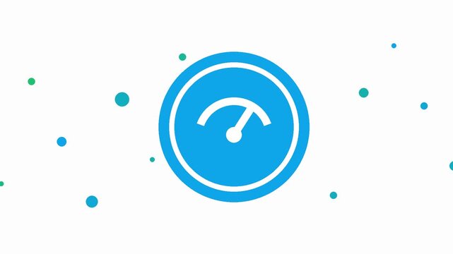 Animated mandatory traffic command sign with speed symbol in clean 4K loop