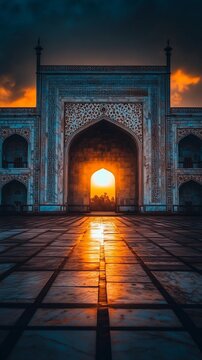 Sunset Gateway India, Arch, Marble, Reflection, Travel