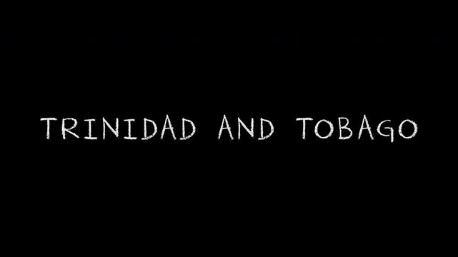 Trinidad and tobago nation name typing animation