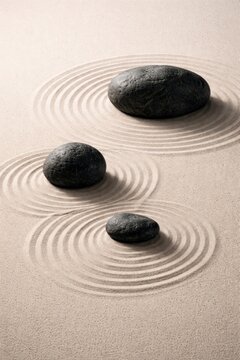 Zen garden stones tranquility