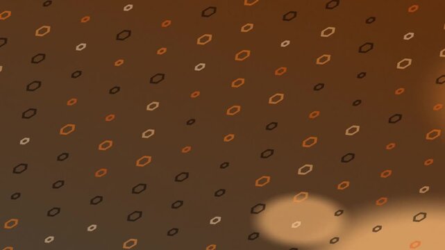 Orange mesh fabric texture with circular perforations