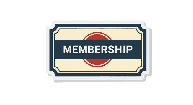 Membership card with red circle.