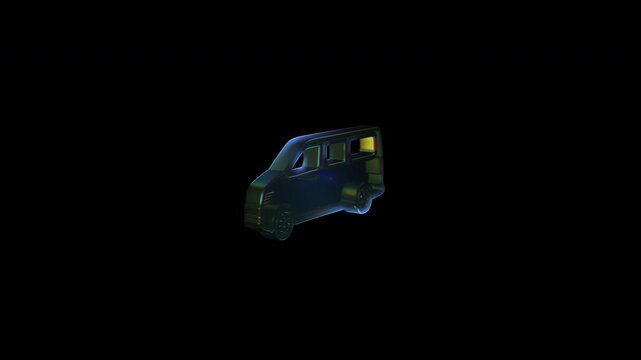 Holographic green minibus rotating in darkness