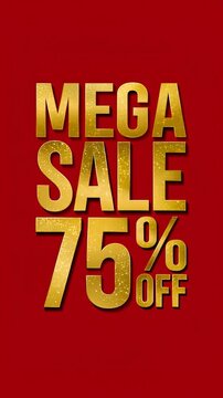 Christmas Mega Sale 75% Off Social Media Story