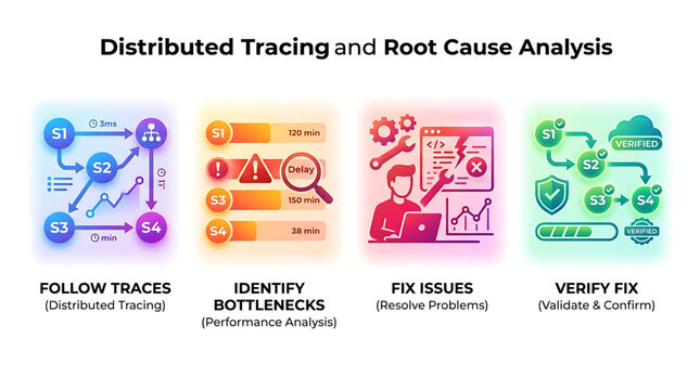 Distributed tracing helps identify bottlenecks and fix issues efficiently online.