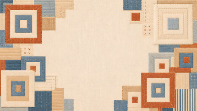 Patchwork Quilt-Texture Wallpaper Patterns for Commercial Branding, Packaging, Publishing, and Social Media Design